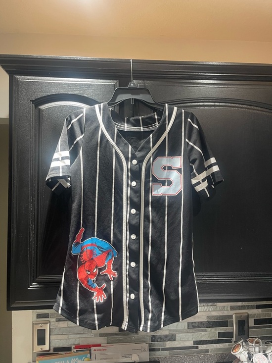 Marvel Other - Marvel Spider-Man Button Down Baseball Jersey OSFM In Excellent Condition